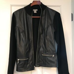 Black Cupio Women's Faux Leather Jacket, Size M